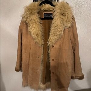 Wilson’s suede fur trim jacket